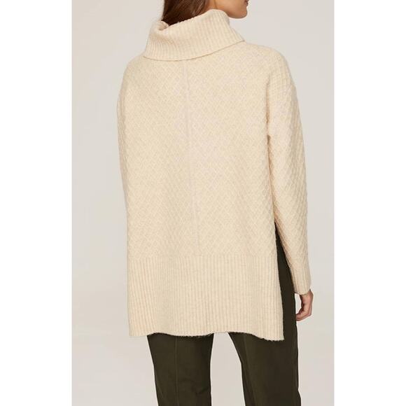 Adam Lippes RTR Design Collective Marled Turtleneck Sweater Wool Blend Beige L - Picture 5 of 13